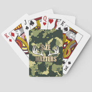 Camo Size Matters Big Buck Rack Playing Cards