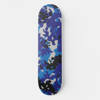 Camo Skateboard Blue White Black