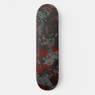Camo Skateboard Red Black Gray