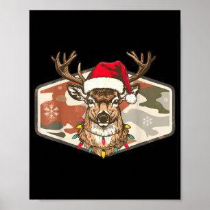 Camo Southern Local Boy Christmas Deer Hunting Xma Poster
