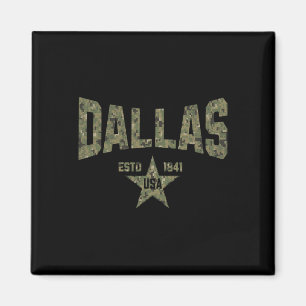 Camo Souvenir Usa Star Dallas Texas  Magnet