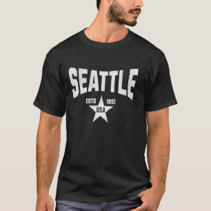 Camo Souvenir USA Star Seattle Washington T-Shirt