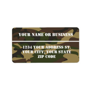 Camo Stencil Address Label