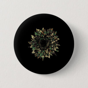 Camo Sunflower Hide Hunting Hippie Adventure Natur 6 Cm Round Badge
