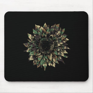 Camo Sunflower Hide Hunting Hippie Adventure Natur Mouse Mat