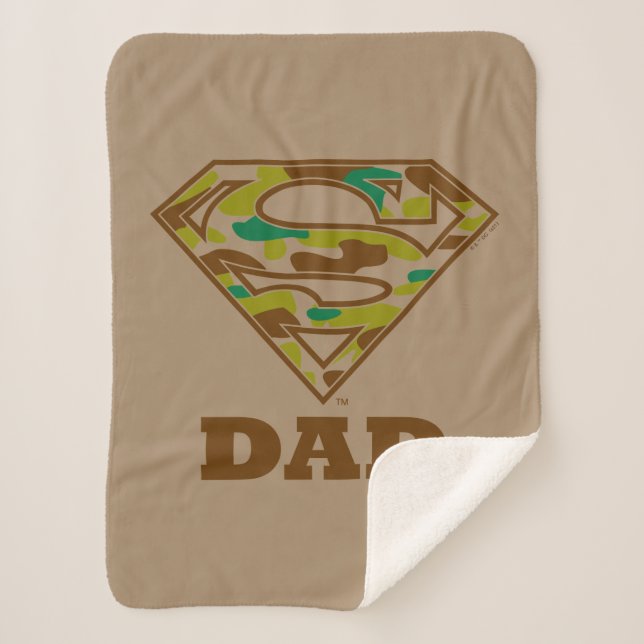 Camo Super Dad Sherpa Blanket (Front)