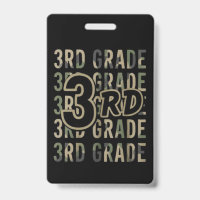 Camo Team 3rd Grade Squad Back To School Teacher 