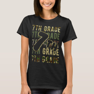 Camo Team 7th Grade Squad Back to School Teacher T-Shirt