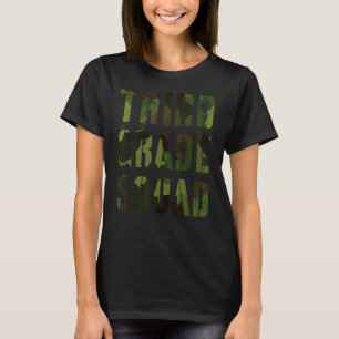 Camo Third Grade Squad Teacher Hello 3rd Grader Vi T-Shirt