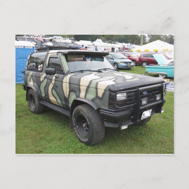 Camo Truck Postcard (Front)
