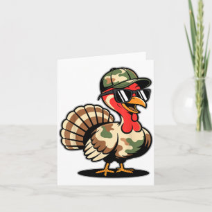 Camo Turkey Day Hunting Fall Thanksgiving Card