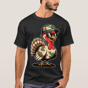 Camo Turkey Day Hunting Fall Thanksgiving  T-Shirt