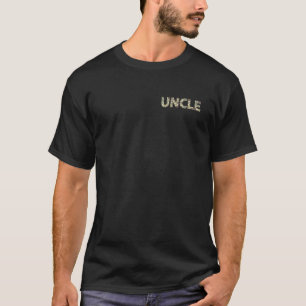 Camo Unlce Pocket Size Old School Camo Uncle Fathe T-Shirt