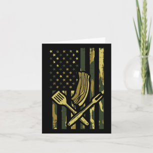 Camo Us Flag Bbq Meat Grill Byrbecue Patriot Men W Card