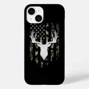 Camo Us Flag Deer Elk Buck Camoflage Hunting Case-Mate iPhone 14 Case