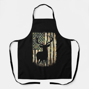 Camo US Flag Deer Hunting Camoflage Hunter Apron
