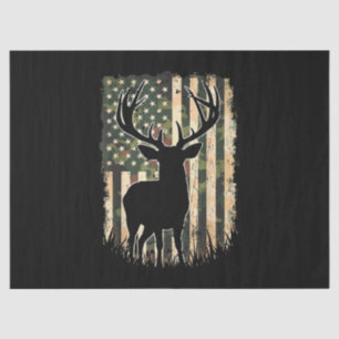 Camo US Flag Deer Hunting Camoflage Hunter Tissue Paper