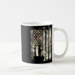 Camo Us Flag Fisherman Vintage Fishing Patriotic A Coffee Mug
