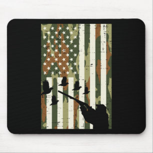 Camo Us Flag Quail Pheasant Hunting Upland Hunt Pa Mouse Mat