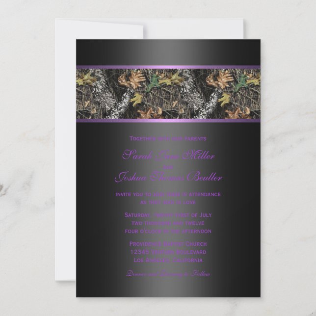 Camo Wedding Invitations (Front)