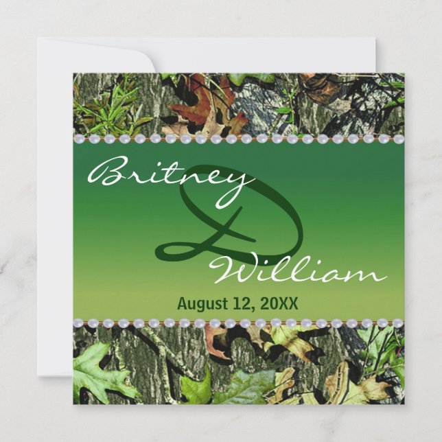 Camo Wedding Invitations (Front)