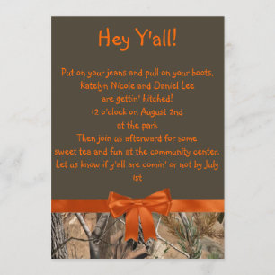 Camo Wedding Invite