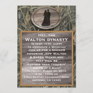 Camo Wedding Shower Invitation