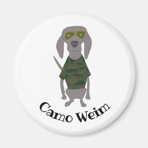 Camo Weim Weimaraner Grey Ghost Dog Magnet