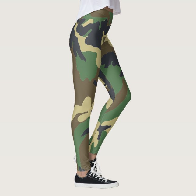 Camo Woodland Camouflage Leggings (Right)