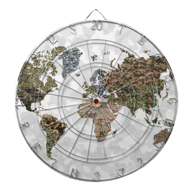 CAMO WORLD ATLAS MAP DARTBOARD (Front)