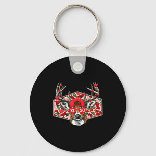 Camo Xoxo Valentine Buck Deer Hunting Season Famil Key Ring