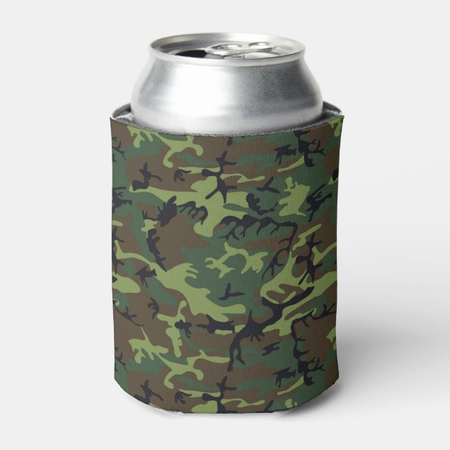 CAMOFLAGE HUNTING PATTERN CAN COOLER (Can Front)