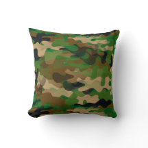 Camoflage-Style Throw Pillow