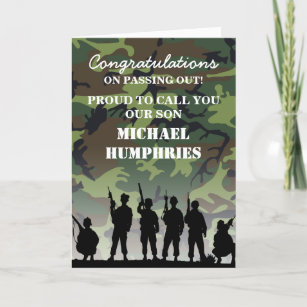 Camoflauge Army   Congratulations Soldier Card