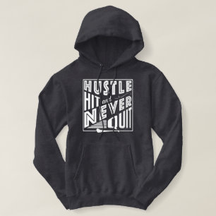Camogie Hustle Hit & Never Quit, GAA Gaelic Games Hoodie
