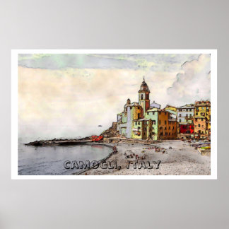 Camogli Beach, lg poster