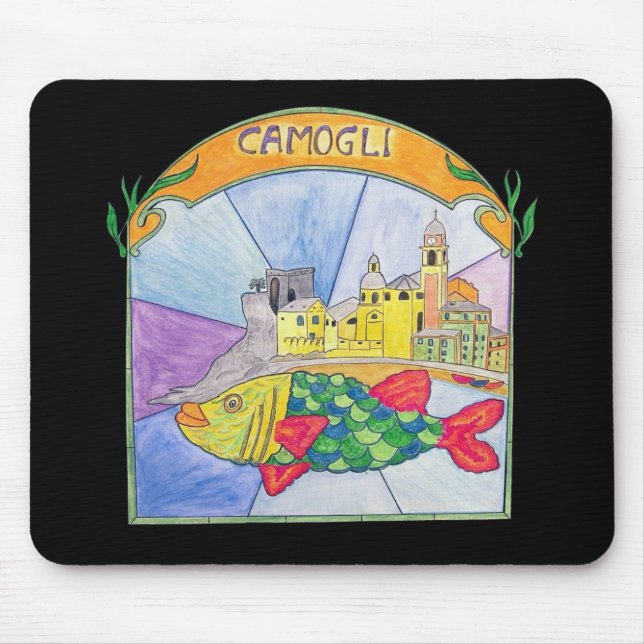 Camogli Fish Mouse Mat (Front)