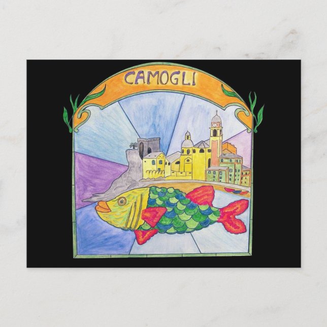 Camogli Fish Postcard (Front)
