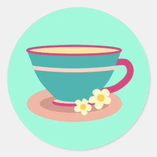 Camomile tea for tea lovers classic round sticker