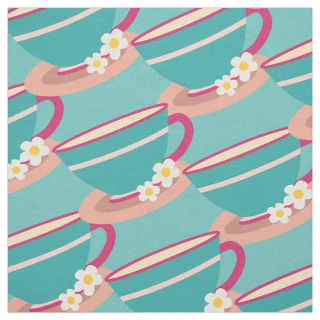 Camomile tea for tea lovers fabric (Swatch)