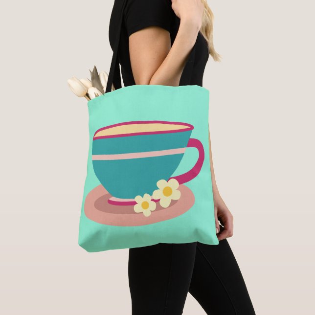 Camomile tea for tea lovers tote bag (Close Up)