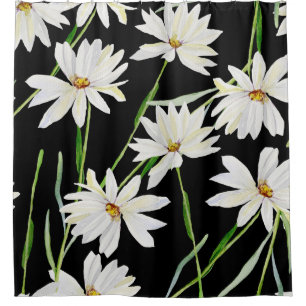 Camomile Watercolor: Botanical Print Shower Curtain