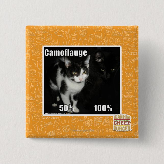Camouflage 15 Cm Square Badge (Front)