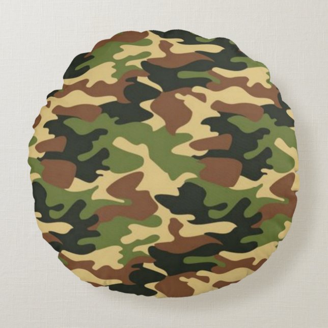 Camouflage 1  round cushion (Front)