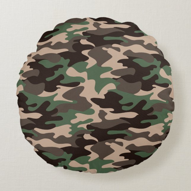 Camouflage 2 round cushion (Front)