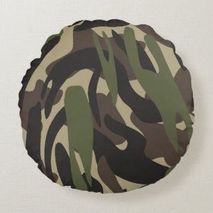 Camouflage 8 round cushion