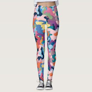Camouflage Abstract Colours Leggings