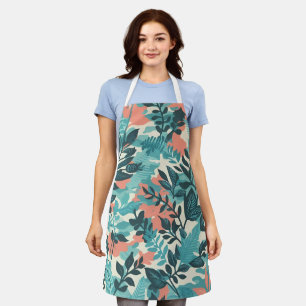Camouflage Abstract Leaves Apron