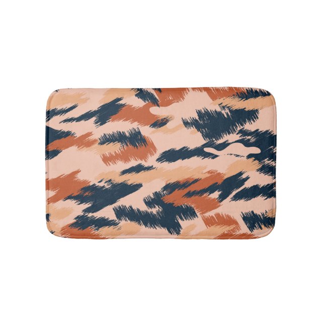 Camouflage Abstract: Vintage Seamless Wallpaper. Bath Mat (Front)