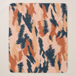 Camouflage Abstract: Vintage Seamless Wallpaper. Sherpa Blanket